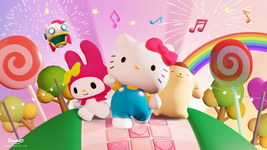 The key art for Hello Kitty and Friends Happiness Parade.