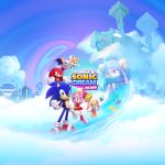 The key art for Sonic Dream Team, featuring Sonic, Tails, Knuckles, Amy Rose, Cream, and Rouge.