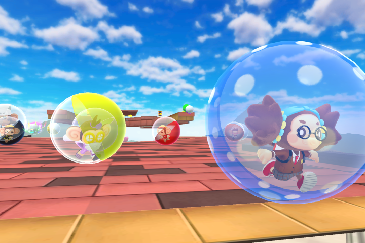 A screenshot of YanYan in Super Monkey Ball Banana Rumble.