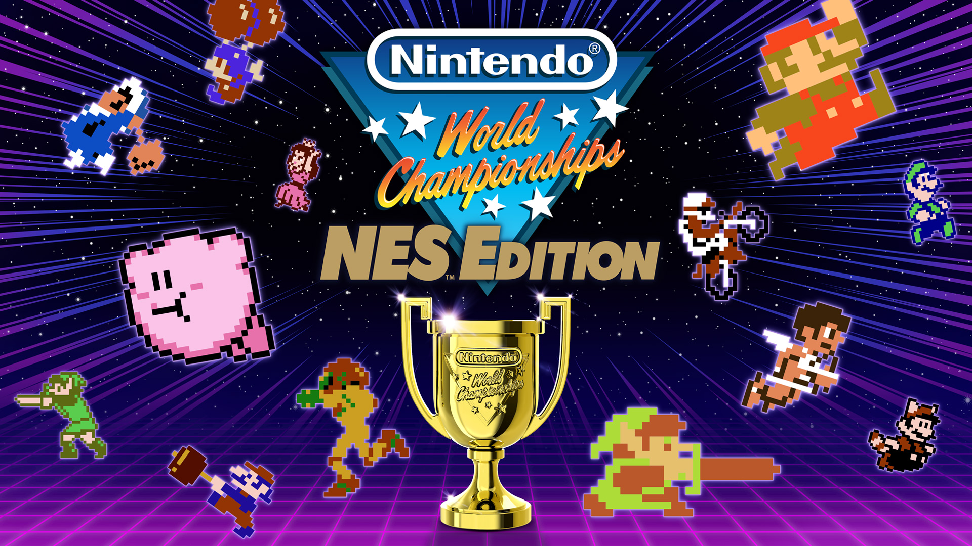 The key art for Nintendo World Championships: NES Edition