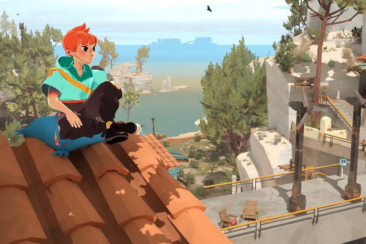 A screenshot of Sauge sitting on a roof in Caravan SandWitch.