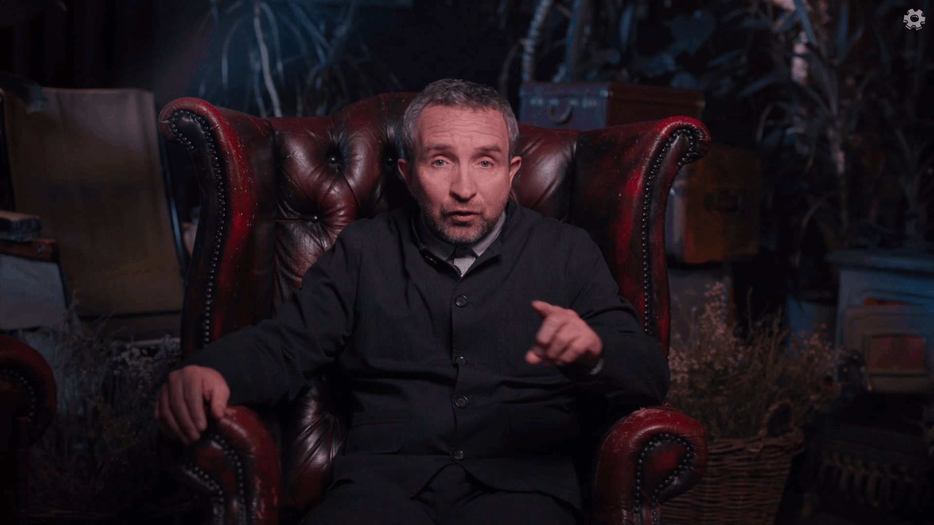 A screenshot of Eddie Marsan in Deathtrap Dungeon: The Interactive Adventure.