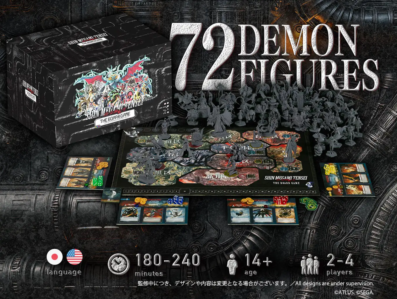 Shin Megami Tensei - The Board Game. 72 DEMON FIGURES!