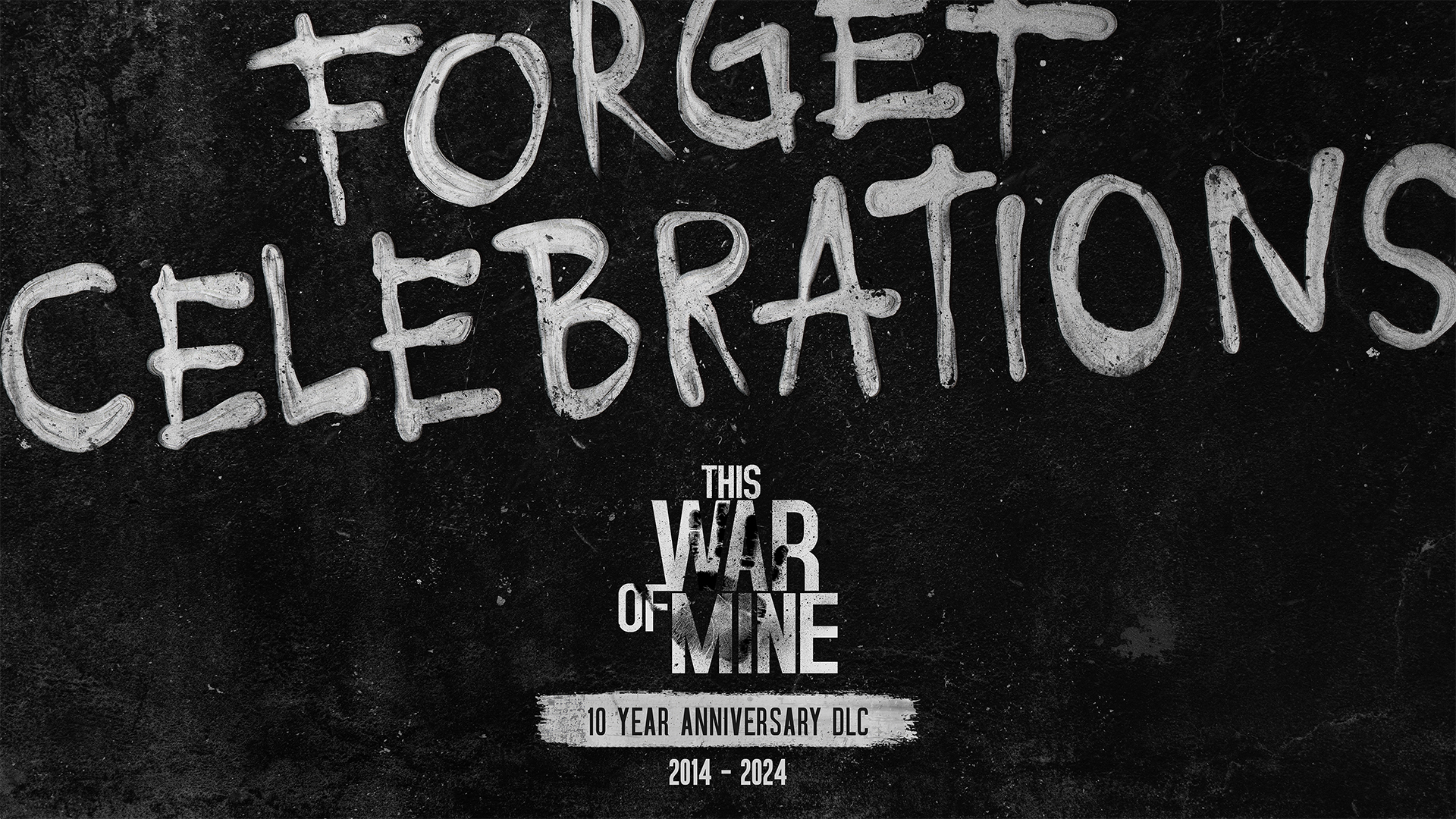 The key art for This War of Mine: Forget Celebrations DLC.