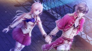 A screenshot of Abel and Lan in Battlefield Waltz.