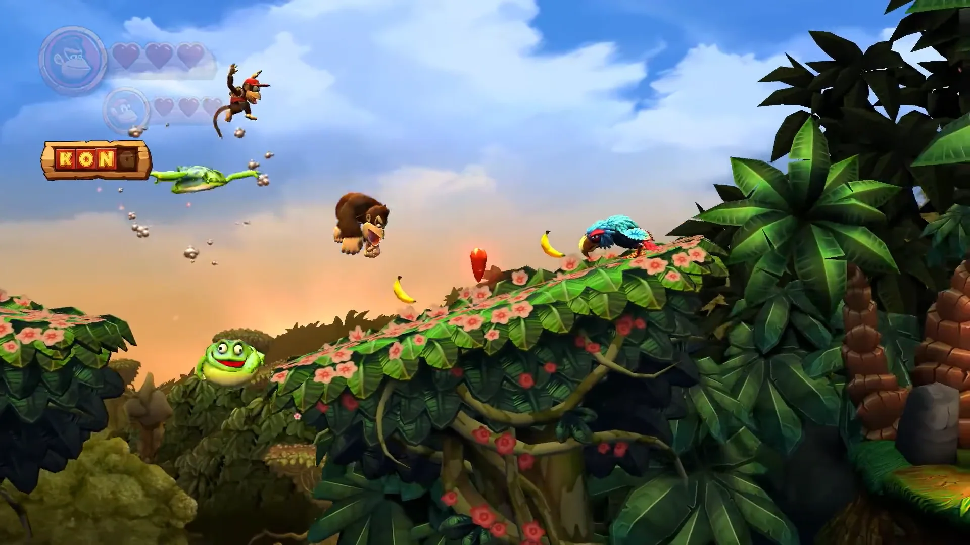 A screenshot from Donkey Kong Country Returns