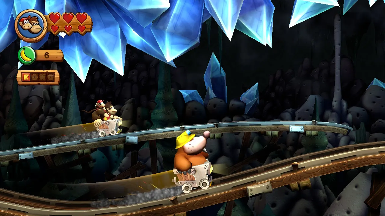 A screenshot from Donkey Kong Country Returns